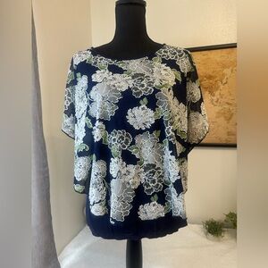 Lavender Sky floral blouse